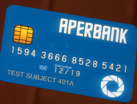 The credit card.